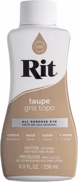 Rit All Purpose Fabric Liquid Dye for Natural Fibres in Taupe/Beige/Brown