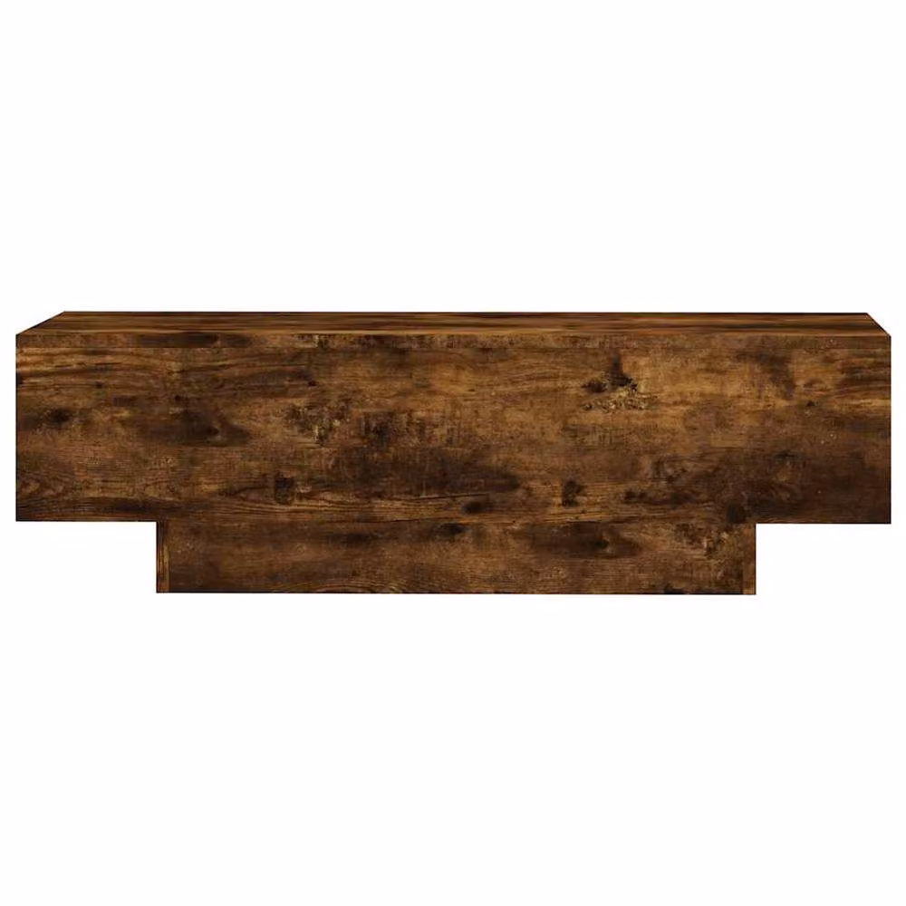 Berkfield Home Modern Rectangular Coffee Table in Smoked Oak Brown, W: 100 cm, D: 49.5 cm, H: 31 cm – 4