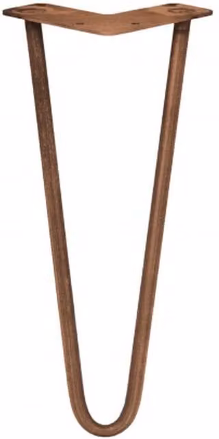SkiSki 4 Pack 2 Prong Hairpin Legs in Antique Copper and Bronze, H 12 cm, W 12 mm