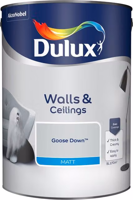 Dulux Matt Emulsion Dispersion Paint in Grey, 5 l