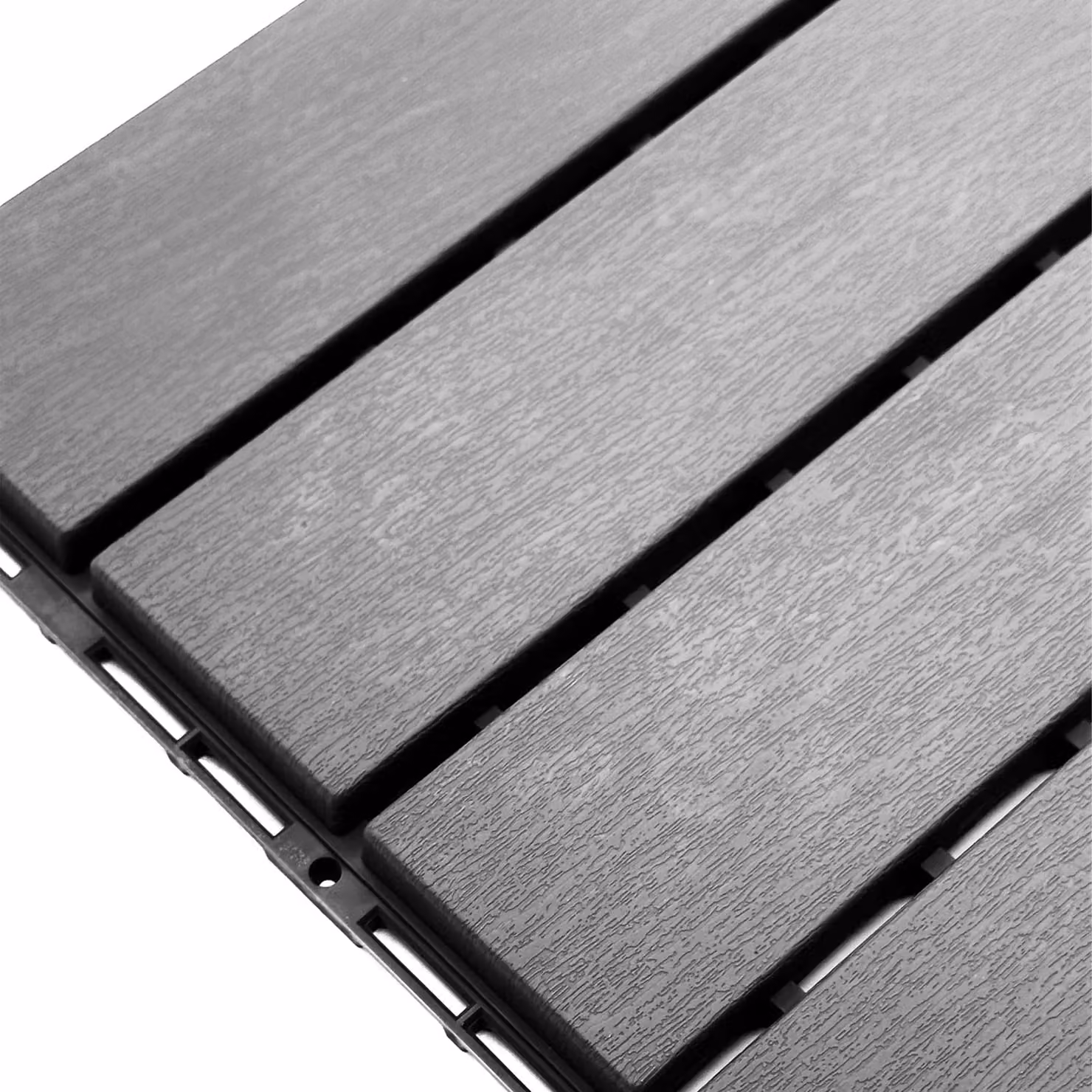 Nicoman Polydeck Interlocking Decking Tiles, Pack of 12, Grey, W/D: 30 x 30 cm – 4