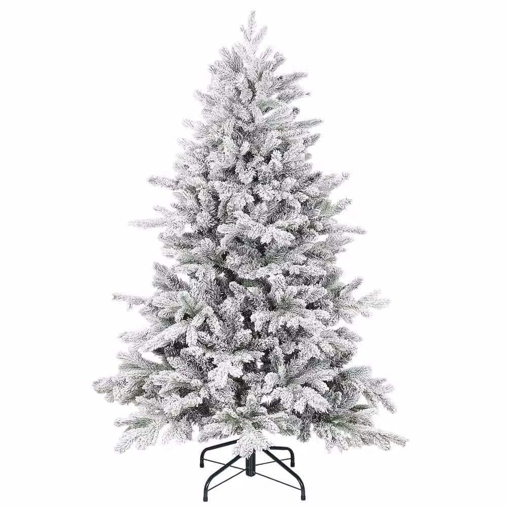 STILVORA Artificial Snow Flocked Christmas Tree in Green – 3