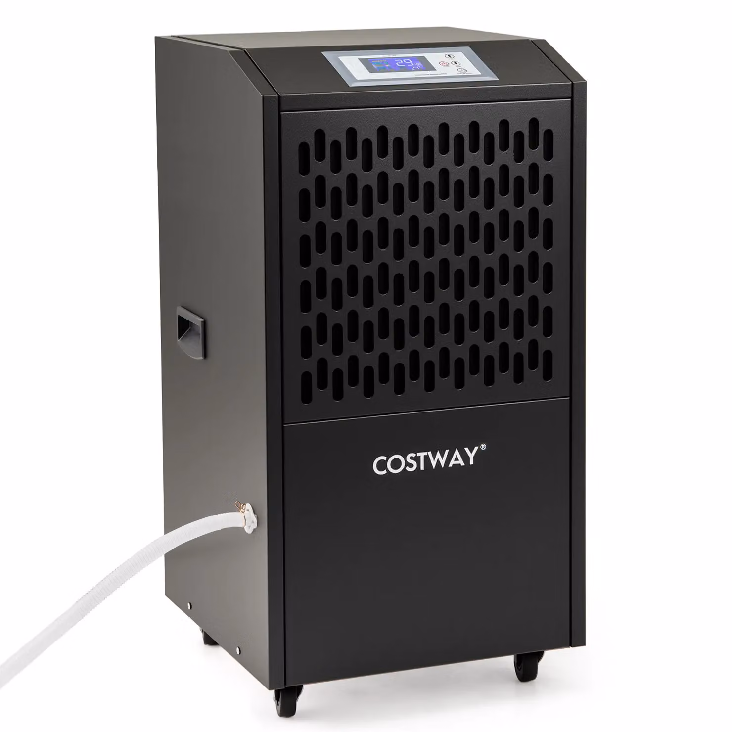 Gymax 120 L Commercial Dehumidifier with Drain Hose and 4 Wheels, Black – 4