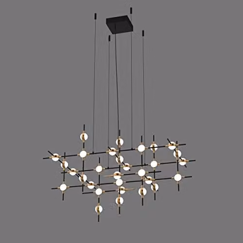 Netlighting Provenza Modern Dimmable Integrated LED Pendant Ceiling Light, Black, 3000K – 1