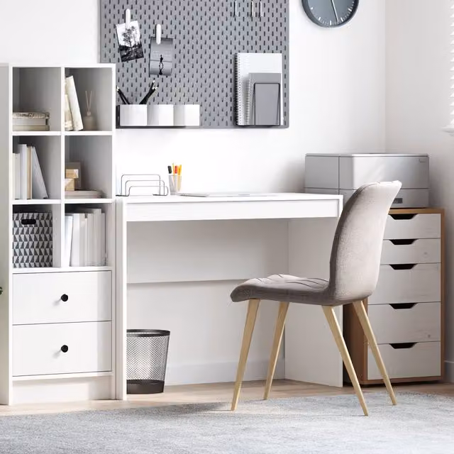 Berkfield Home Minimalist White Writing Desk – 1