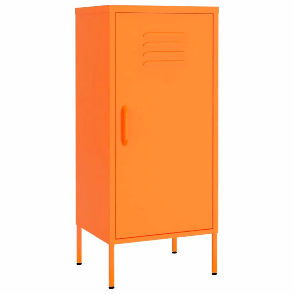 Berkfield Home Freestanding Metal Storage Cabinet in Orange, W/D/H: 42.5 x 35 x 101.5 cm – 2