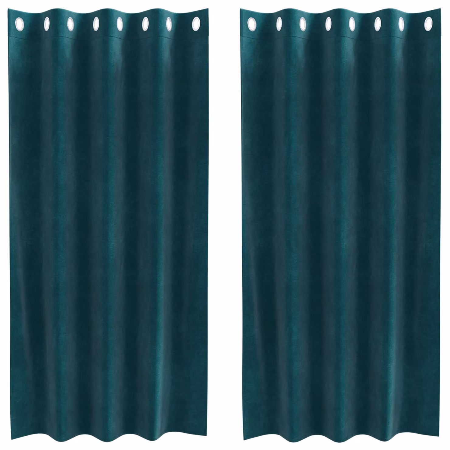 Berkfield Home Dark Green Velvet Blackout Curtains with Eyelets, 2 Pack – 2