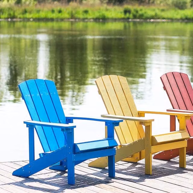 Wyld and Coco Blue Weatherproof Outdoor Lounger with Armrests