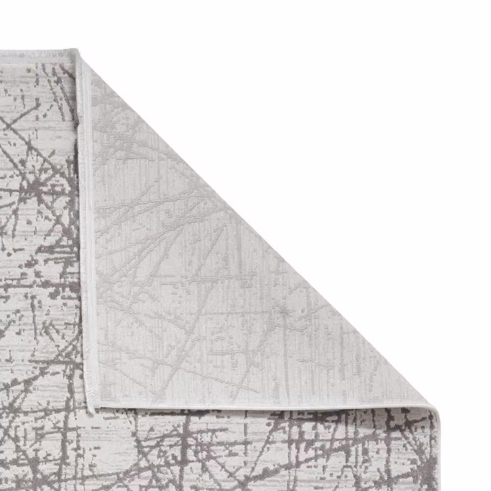 The Rug Shop UK Grey Modern Abstract Easy To Clean Area Rug, W: 200 cm, D: 290 cm – 2