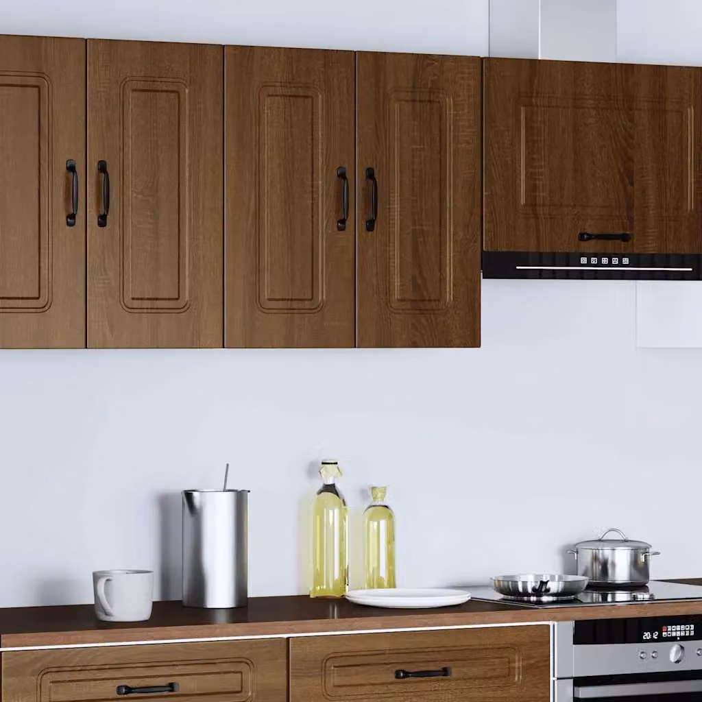 Berkfield Home Kalmar Wall Cabinet in Brown Oak Engineered Wood – 2