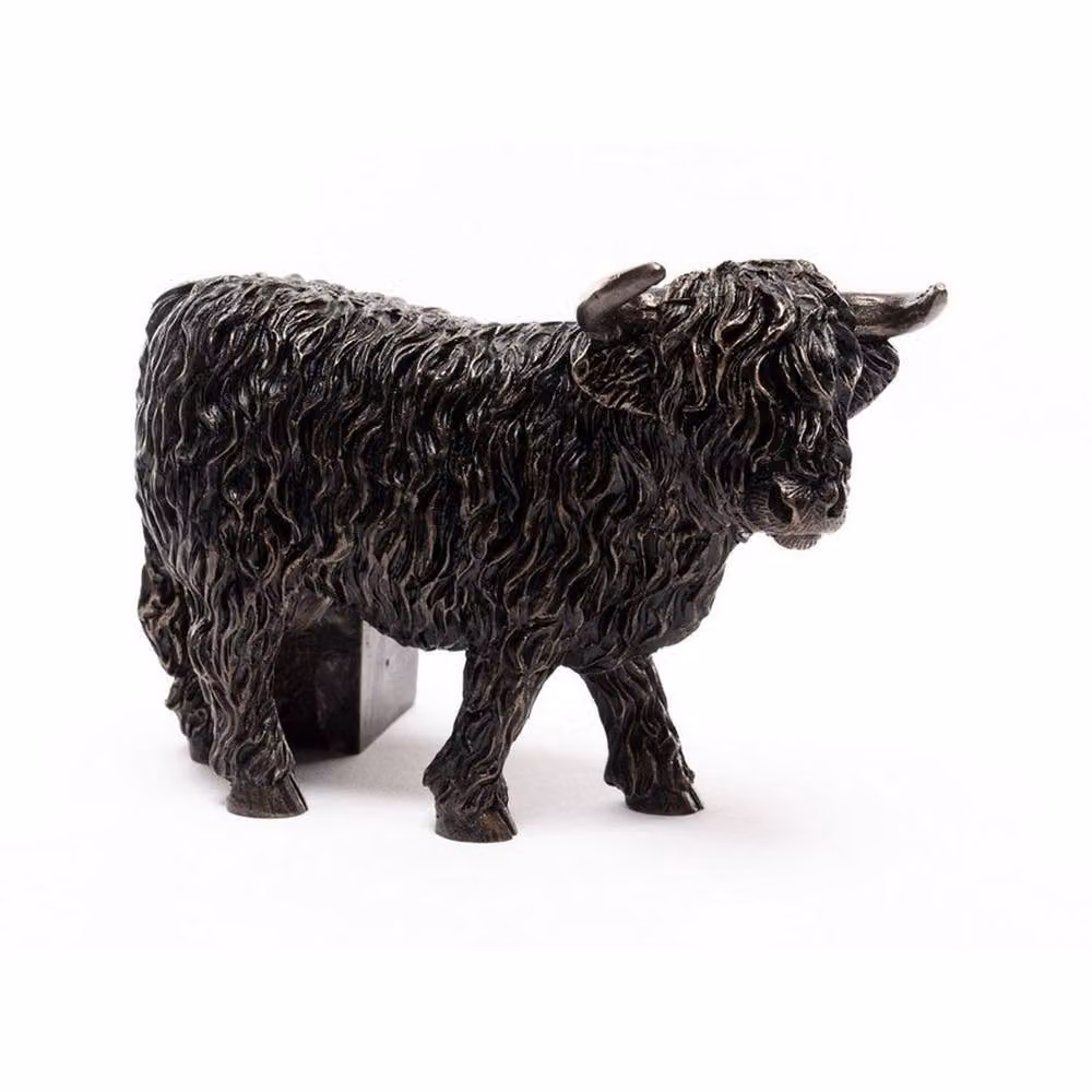 Jardinopia Highland Cow Plant Pot Feet, Set of 3, Bronze, W: 12 cm, D: 7.5 cm, H: 8 cm – 2