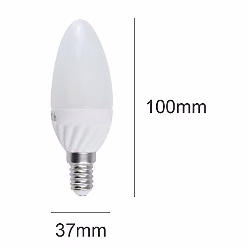 MiniSun 4W High Power LED SES E14 Candle Bulb, Frosted Opal, 3000K Warm White – 3