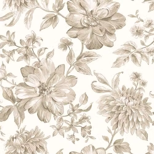 Fine Decor Isabella Floral Botanical Wallpaper Roll, Beige, W: 52 cm, H: 26.5 cm
