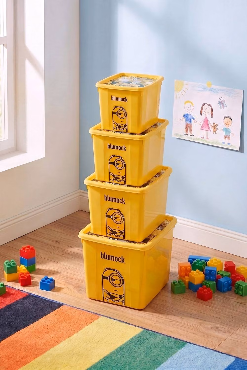 Keeeper Minions Yellow Stackable Plastic Storage Box Set (15L, 24L, 30L and 45L) – 2