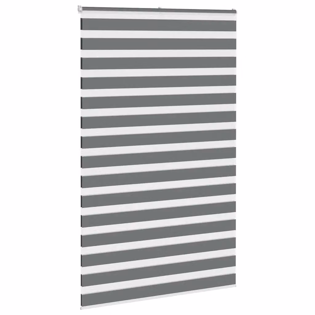 Berkfield Home Zebra Blind in Dark Grey, W: 150 cm, H: 200 cm – 3
