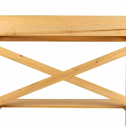 Garden Gear Two-Tier Wooden Potting Bench and Greenhouse Workstation in Natural Brown, W: 40 cm, D: 40 cm, H: 84.5 cm – 3