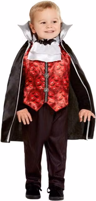 Smiffys Toddler Vampire Costume Set in Red and Black