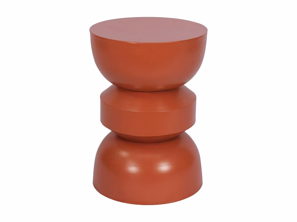 Vente-unique TOQO Metal Garden Side Table in Terracotta by MYLIA, W/D/H: 35 x 35 x 50 cm – 2