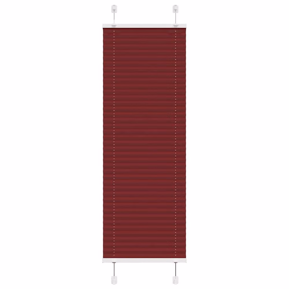 Berkfield Home Single Pleat Polyester Blind in Bordeaux Red, W: 45 cm, H: 100 cm – 2