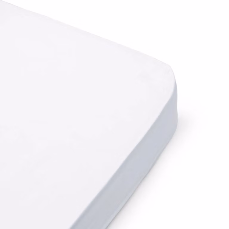 Dear April Grow Organic Cotton Percale Single Bed Fitted Sheet, Appleblossom, W/D/H: 90 x 200 cm