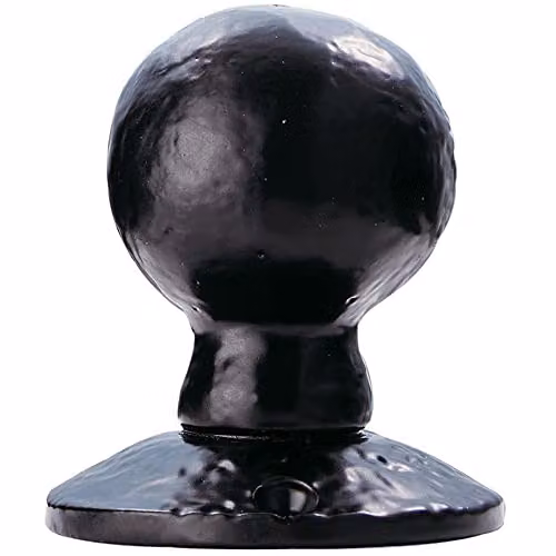 Loops Pair of Black Antique Round Ball Mortice Door Knobs, 60mm Diameter – 1