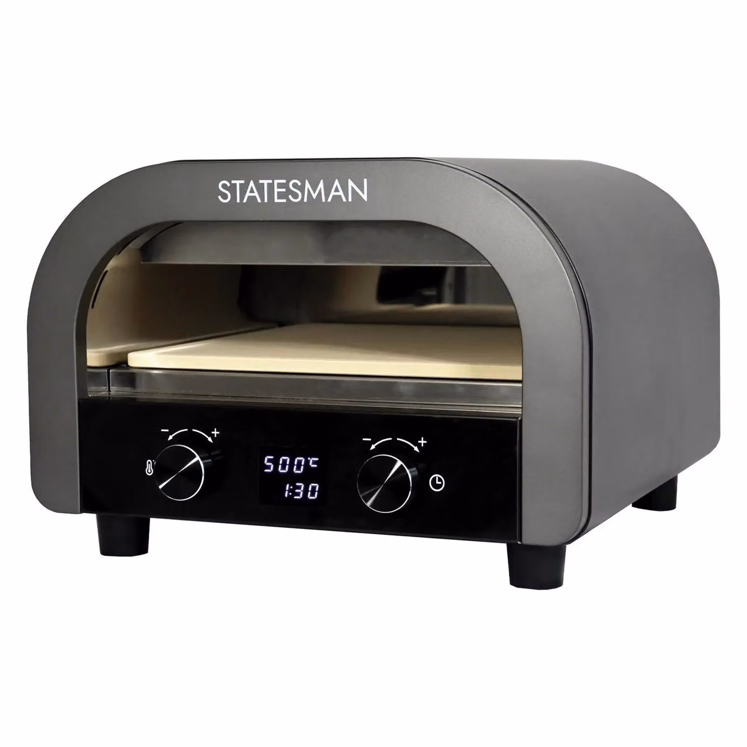 Statesman 12 Inch Electric Pizza Oven in Grey with Digital Display and Timer – 2