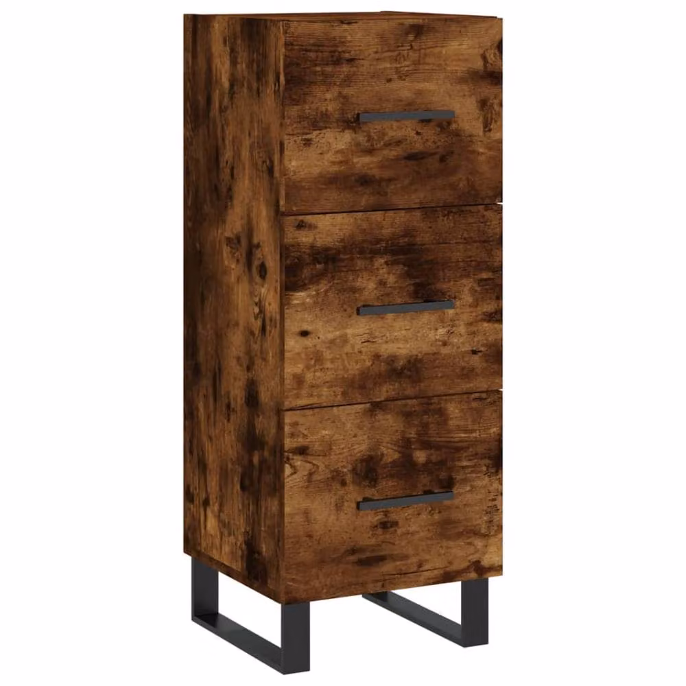 Berkfield Home Smoked Oak Sideboard in Brown, W/D/H: 34.5 x 34 x 90 cm – 3