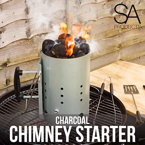 Pelle & Sol Aluminium and Steel BBQ Charcoal Chimney Starter in Silver, W/D/H: 30.5 x 20.0 x 20.0 cm – 2