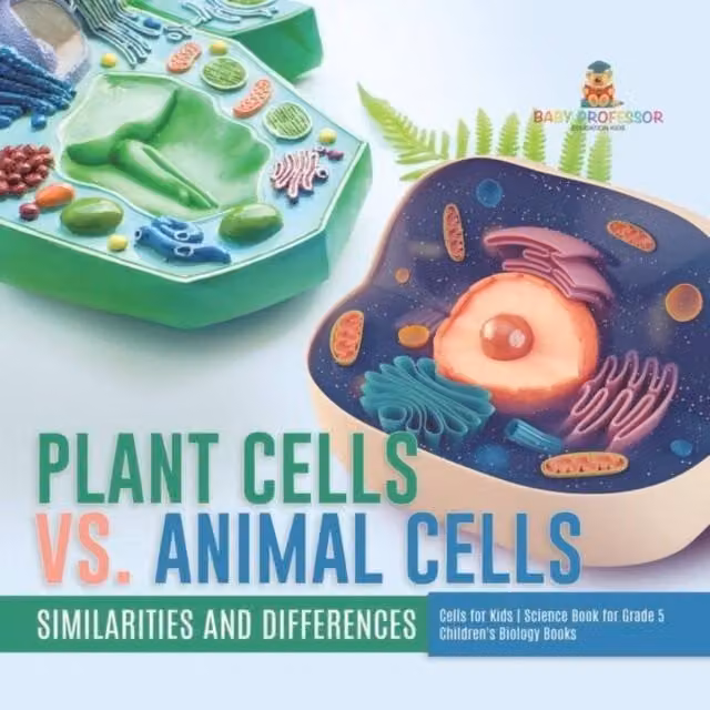 Baby Professor Plant Cells vs. Animal Cells Similarities and Differences Educational Paper Set in Multicolour