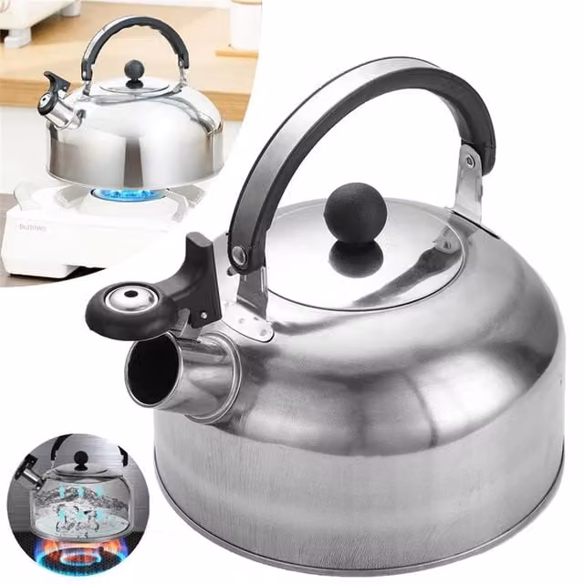 SPETLEK 3L Stainless Steel Whistling Gas Hob Kettle in Silver – 1