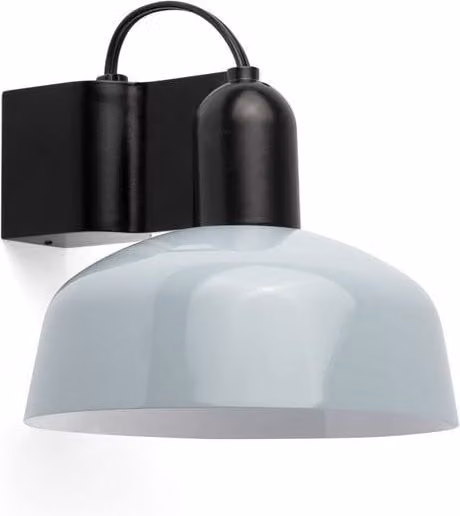 Netlighting Tatawin Dome Wall Lamp in Black Gloss and Grayish Blue with E27 Socket