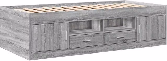 Berkfield Home Versatile Daybed with Drawers in Grey Sonoma, W/D/H: 90 x 190 cm – 1