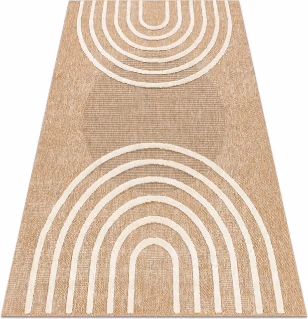 RugsX Spark Geometric Rug in Beige, W/D/H: 180 x 270 cm
