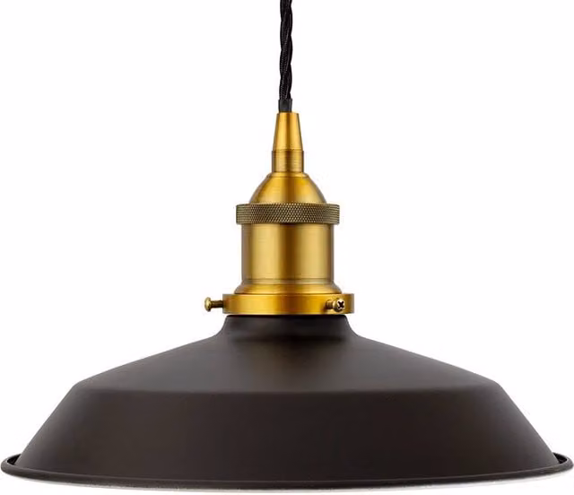SE Home Trinity Small Metal Pendant Light in Matt Black and Gold