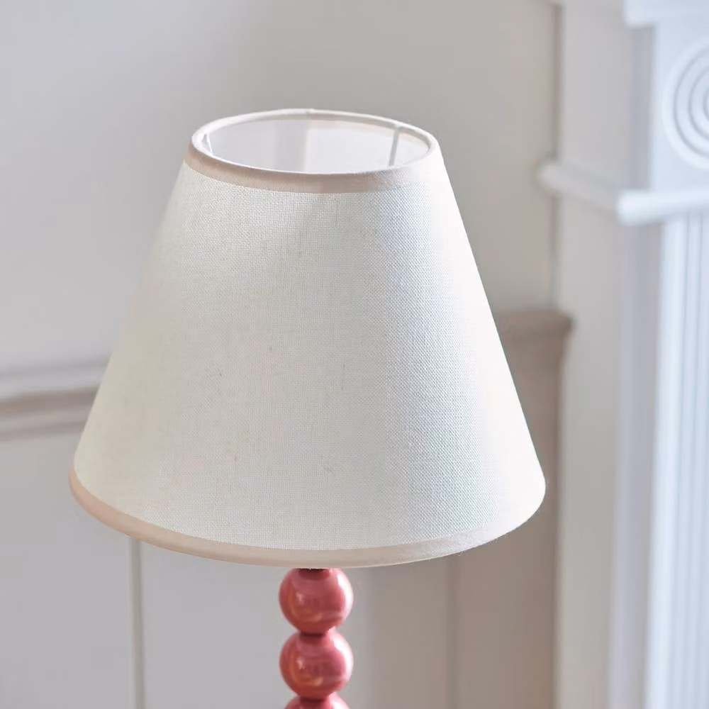 Netlighting Higgledy Gloss Pink Table Lamp with Fabric Ivy Shade, Diameter: 25 cm, E14 – 3