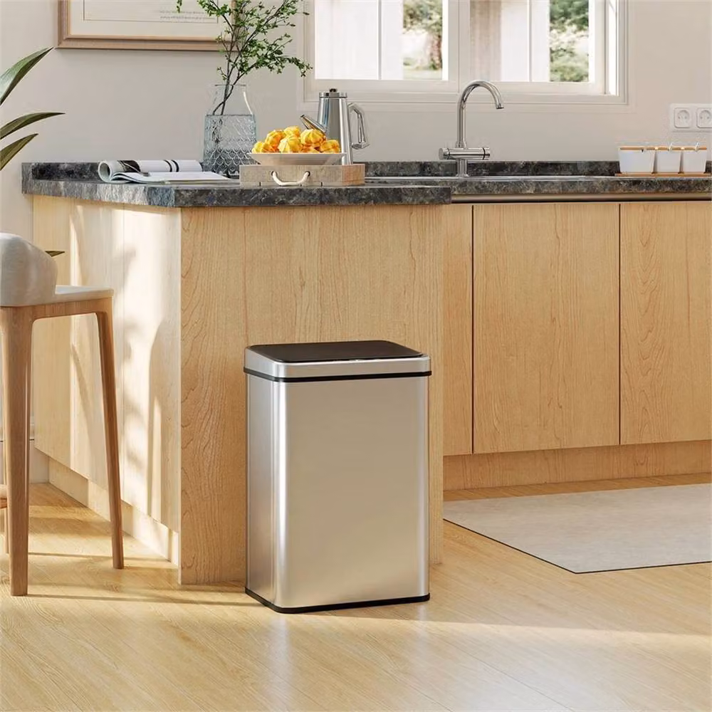 Nordara 40L Stainless Steel Sensor Kitchen Bin in Silver with Soft Close Feature – 5