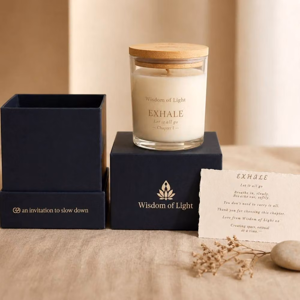 Wisdom of Light Exhale in White Coconut Wax Tabletop Votive Candle – 2