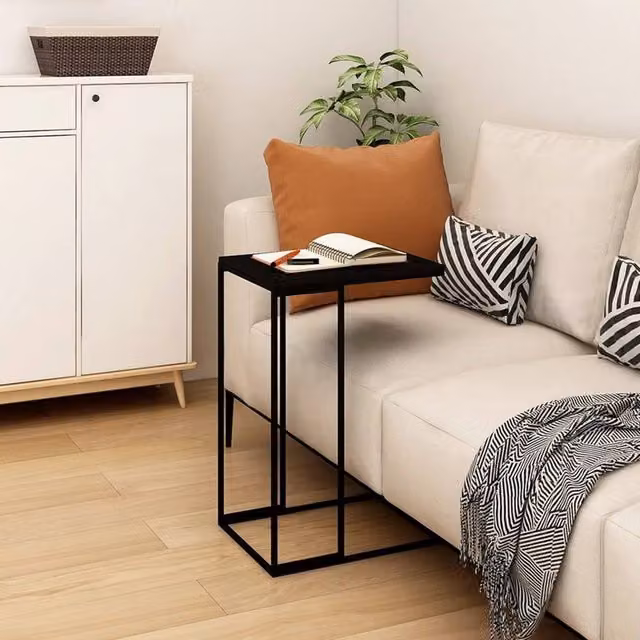 Berkfield Home Modern Black Side Table W/D/H: 40 x 30 x 59 cm