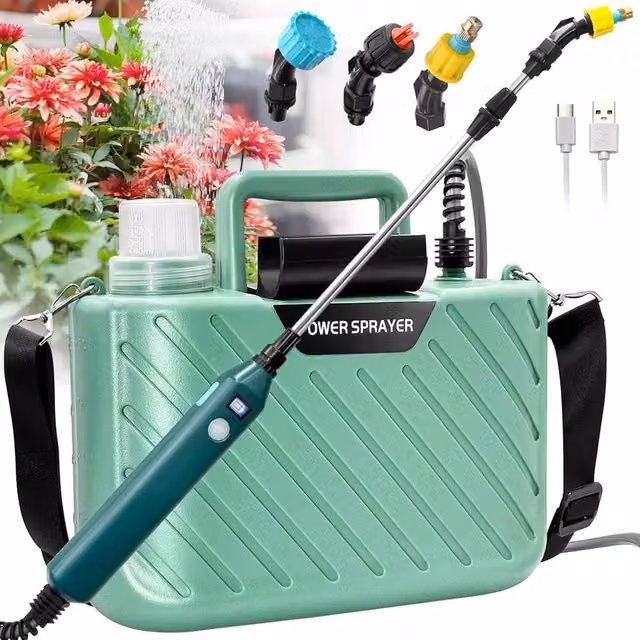 FLAVORA 5L Battery Powered Electric Garden Sprayer in Green – 1