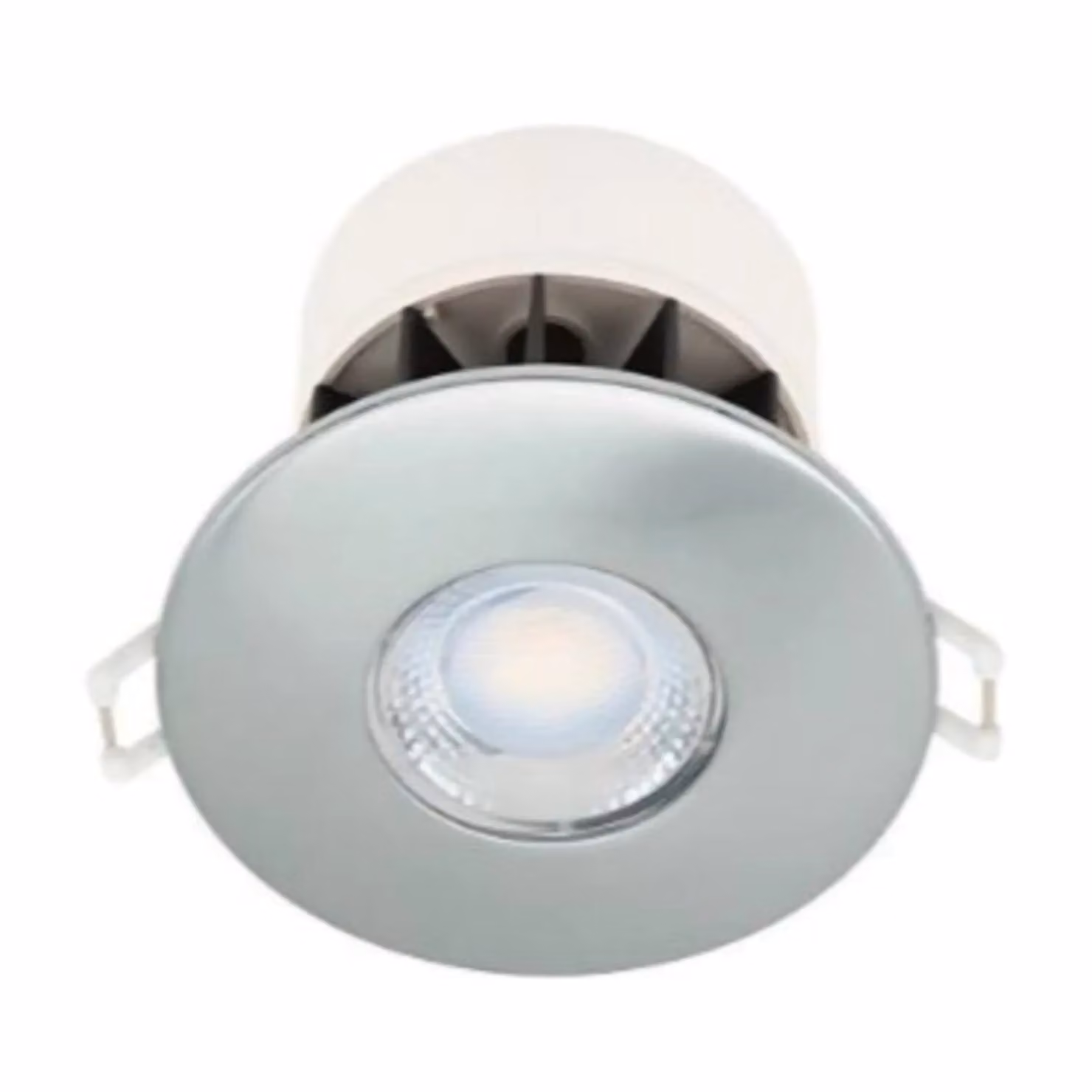 First Choice Lighting Set of 5 Silver Brushed Steel LED Recessed Bathroom Downlights – 1
