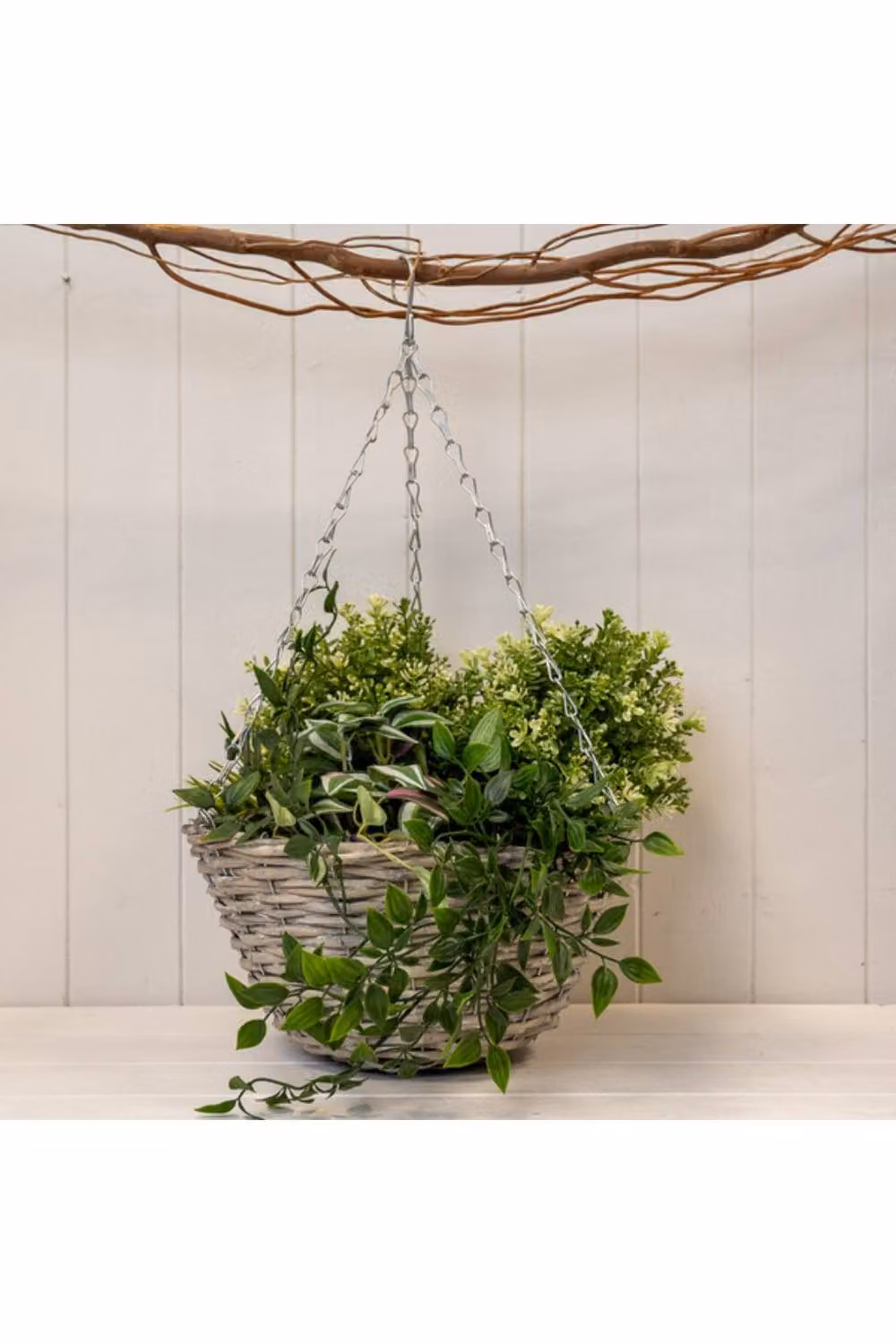 KDMD Grey Split Willow Hanging Basket Planter – 2