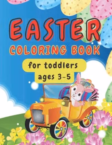 Easter Coloring Book for Toddlers Ages 3-5: Cute and Simple Multicolour Easter Patterns for Kids – 1