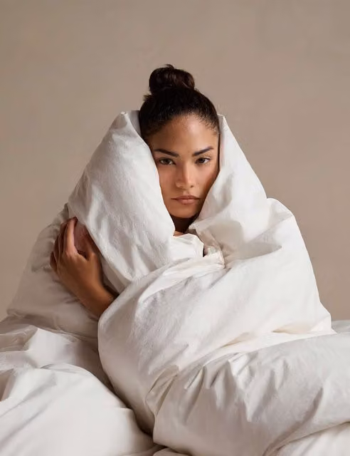 Bedfolk Pure Cotton Washed Duvet Cover in White
