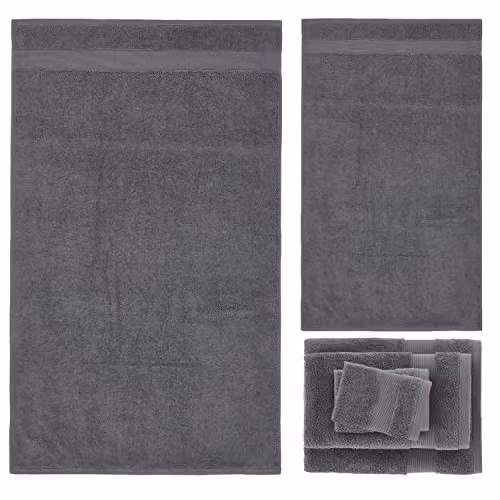 Catherine Lansfield 6 Piece Grey Cotton Towel Bale – 4