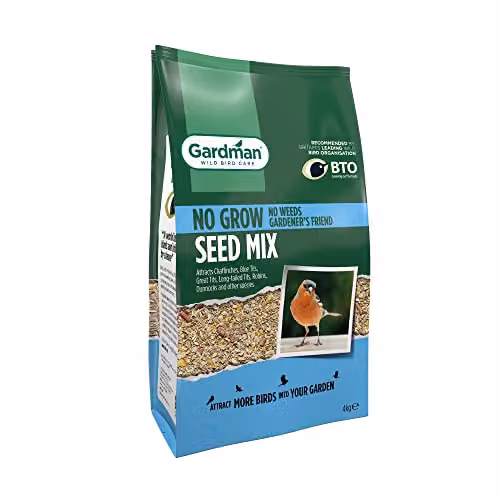 Gardman No Grow Wild Bird Seed Mix, 4kg, Multicolour