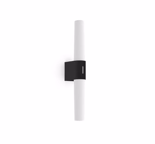 Nordlux Helva LED Wall Light, Black Plastic, IP44, 3000k Warm White