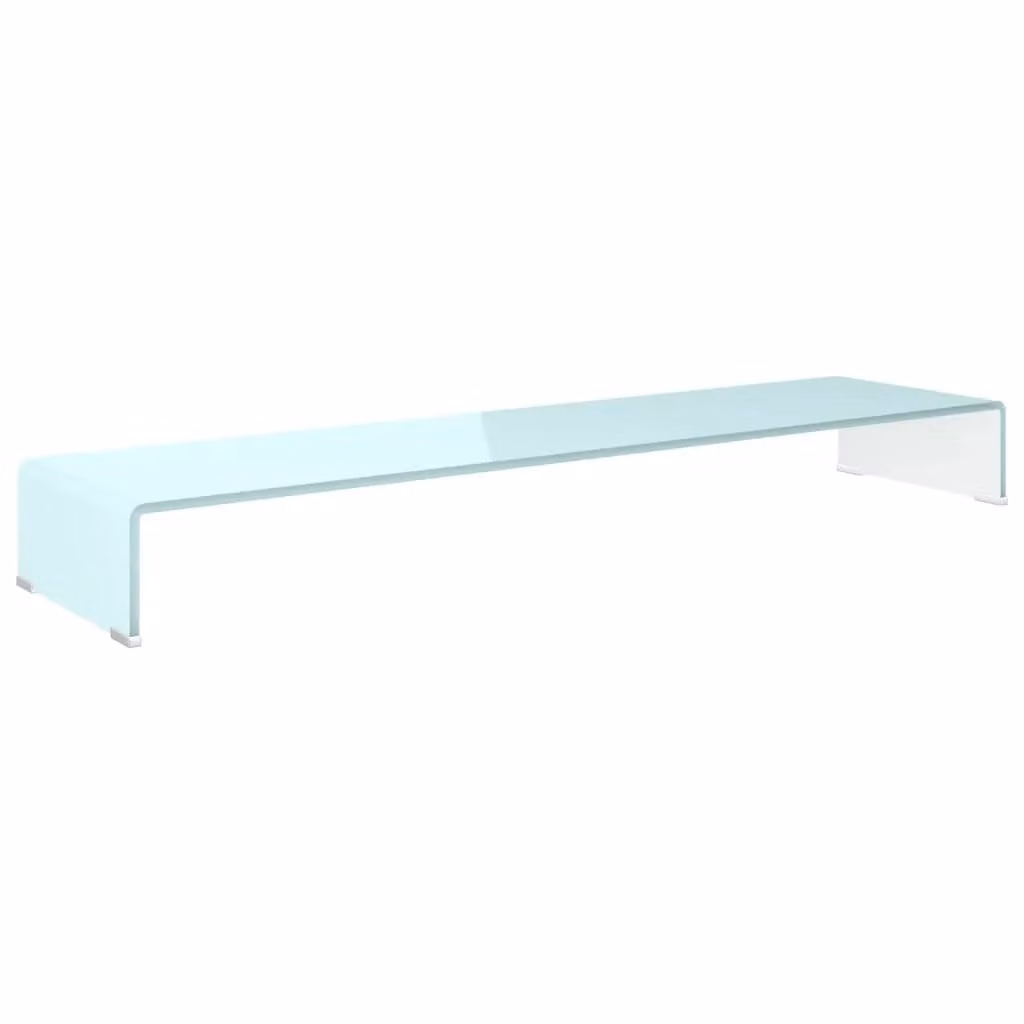 Berkfield Home Green Glass TV Stand and Monitor Riser, W/D/H: 120 x 30 x 13 cm – 2