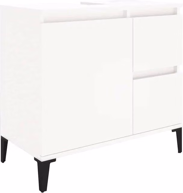 Berkfield Home Modern White Bathroom Cabinet W/D/H: 65 x 33 x 60 cm