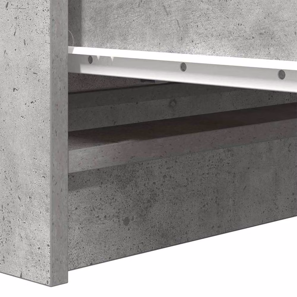 Berkfield Home Sideboard in Concrete Grey, W/D/H: 80 x 35 x 76 cm – 3