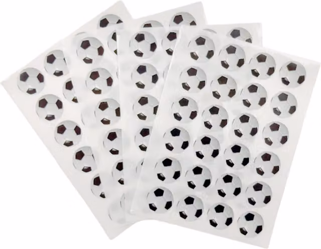 Janrax Pack of 1152 Football Themed White Paper Self-Adhesive School Labels, 16mm
